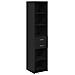 Credenza Rovere Nero 40 x 42,5 x 185 cm Legno multistrato - Foto miniatura 1
