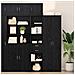 Credenza Rovere Nero 40 x 42,5 x 185 cm Legno multistrato - Foto miniatura 2