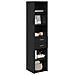 Credenza Rovere Nero 40 x 42,5 x 185 cm Legno multistrato - Foto miniatura 3