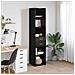 Credenza Rovere Nero 40 x 42,5 x 185 cm Legno multistrato - Foto miniatura 4