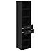 Credenza Rovere Nero 40 x 42,5 x 185 cm Legno multistrato - Foto miniatura 5