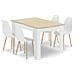 Tavolo NP in rovere Sonoma + bianco con 4 sedie WAT x4 - Foto miniatura 1