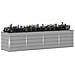 Fioriera Grigio chiaro 240 x 80 x 75 cm Acciaio - Foto miniatura 3