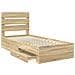 Struttura del letto Rovere Sonoma 90 x 190 cm Legno multistrato - Foto miniatura 5
