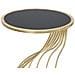 Tavolino Vkh548-oro-metallo-35x35x60 Cm - Foto miniatura 6