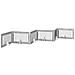 Cancello per cani con supporti 6 pcs Grigio Sonoma 100 x 60 cm - Foto miniatura 4