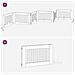 Cancello per cani con supporti 6 pcs Grigio Sonoma 100 x 60 cm - Foto miniatura 9