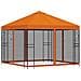 Gazebo da giardino con pareti laterali 3 x 3 m Arancione - Foto miniatura 3