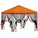Gazebo da giardino con pareti laterali 3 x 3 m Arancione - Foto miniatura 4