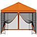 Gazebo da giardino con pareti laterali 3 x 3 m Arancione - Foto miniatura 5