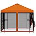 Gazebo da giardino con pareti laterali 3 x 3 m Arancione - Foto miniatura 6