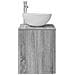 Mobiletto con Lavabo a Parete Sonoma grigio 49,5 x 35 x 63 cm - Foto miniatura 3