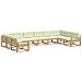 Set di divani da esterno con cuscino 10 pcs Bianco e Crema - Foto miniatura 1