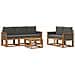 Set di divani da esterno con cuscino 6 pcs Naturale e Antracite - Foto miniatura 1