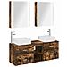 Set di mobili per il bagno 5 pcs Rovere Fumo - Foto miniatura 1