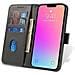 Custodia Magnetica Con Flap E Portafoglio, Per Infinix Hot 30 - Nera - Foto miniatura 5