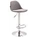 Sgabello Design Kiel in Polipropilene e Tessuto - Sgabello da Cucina Girevole e con Regolabile - Sgabello Bar Imbottito con Poggiapiedi Grigio Cromato - Foto miniatura 1