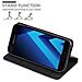 Custodia Compatibile Con Samsung Galaxy A5 2017 In Nero Di Notte - Coperchio Protettiva Con Chiusura Magnetica, Funzione Stand E Tasca Per Le Carte - Foto miniatura 2