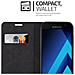 Custodia Compatibile Con Samsung Galaxy A5 2017 In Nero Di Notte - Coperchio Protettiva Con Chiusura Magnetica, Funzione Stand E Tasca Per Le Carte - Foto miniatura 3