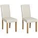Set Di 2 Sedie Da Pranzo In Pelle Sintetica Beige Broadway - Foto miniatura 1