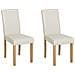 Set Di 2 Sedie Da Pranzo In Pelle Sintetica Beige Broadway - Foto miniatura 13
