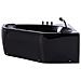 Vasca Idromassaggio Angolare Nera Con Led 140 Cm Meves - Foto miniatura 6