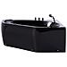 Vasca Idromassaggio Angolare Nera Con Led 140 Cm Meves - Foto miniatura 14