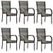 Set Mobili Da Pranzo Giardino 7 Pz In Polyrattan Grigio - Foto miniatura 2