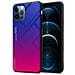 Custodia Compatibile Con Apple Iphone 12 Pro Max In Viola - Rosso - Coperchio Protettivo Bicolore In Vetro Temperato E Silicone Tpu - Foto miniatura 1