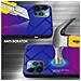 Custodia Compatibile Con Apple Iphone 12 Pro Max In Viola - Rosso - Coperchio Protettivo Bicolore In Vetro Temperato E Silicone Tpu - Foto miniatura 3