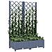 Fioriera Da Giardino E Graticcio Grigio Scuro 80x40x121,5 Cm Pp - Foto miniatura 6