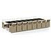 Set Da Pranzo Per Giardino 17pz Con Cuscini In Polyrattan Beige - Foto miniatura 1
