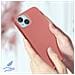 Cover Per Iphone 14 In Silicone Semi-rigido Soft-touch Rosa Cipria - Foto miniatura 2