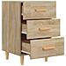 Comodino Rovere Sonoma 40x40x66 Cm In Legno Multistrato - Foto miniatura 5