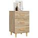 Comodino Rovere Sonoma 40x40x66 Cm In Legno Multistrato - Foto miniatura 6