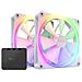 Nzxt F140 Rgb Twin Case Per Computer, Processore Ventilatore 14 Cm Bianco 2 Pz (nzxt X2 F140 Rgb 140mm Fan & Rgb Lightin - Foto miniatura 4