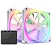 Nzxt F140 Rgb Twin Case Per Computer, Processore Ventilatore 14 Cm Bianco 2 Pz (nzxt X2 F140 Rgb 140mm Fan & Rgb Lightin - Foto miniatura 2