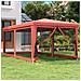 Tenda Per Feste Con 6 Pareti Laterali In Rete Rosso 3x6 M Hdpe - Foto miniatura 1