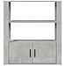 Credenza Grigio Cemento 80x30x90 cm in Legno Multistrato - Foto miniatura 9