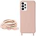 Cover Semirigida Per Samsung A23 5g / M23 5g Cordino Nylon 80 Cm Rose Gold - Foto miniatura 5