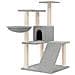 Albero Per Gatti Con Tiragraffi In Sisal Grigio Chiaro 94 Cm - Foto miniatura 1