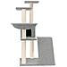 Albero Per Gatti Con Tiragraffi In Sisal Grigio Chiaro 94 Cm - Foto miniatura 2