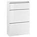 Scarpiera Paco, Mobile Multiuso A 2 Ante E 1 Anta A Ribalta, Portascarpe Da Ingresso, 100% Made In Italy, Cm 60x27h108, Bianco Lucido - Foto miniatura 2