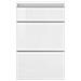 Scarpiera Paco, Mobile Multiuso A 2 Ante E 1 Anta A Ribalta, Portascarpe Da Ingresso, 100% Made In Italy, Cm 60x27h108, Bianco Lucido - Foto miniatura 4