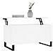 Tavolino Da Salotto Bianco 90x44,5x45 Cm In Legno Multistrato - Foto miniatura 3