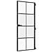 Porta Interni Sottile Nera 83x201,5cm Vetro Temperato Alluminio - Foto miniatura 2
