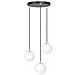Lampada A Sospensione Royal - Nero, Oro, Bianco - Acciaio Verniciato A Polvere, Vetro - 40x100x40 Cm - Foto miniatura 1