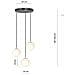 Lampada A Sospensione Royal - Nero, Oro, Bianco - Acciaio Verniciato A Polvere, Vetro - 40x100x40 Cm - Foto miniatura 8