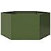 Fioriera da Giardino Verde Oliva Esagono 104x90x45 cm Acciaio - Foto miniatura 1