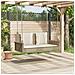 Panchina a Dondolo con Cuscini Beige 119x56x48 cm in Polyrattan - Foto miniatura 3